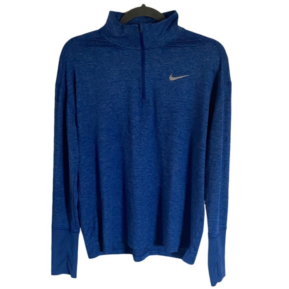 Nike Running Royal Blue Quarter-Zip Pullover. Size L.